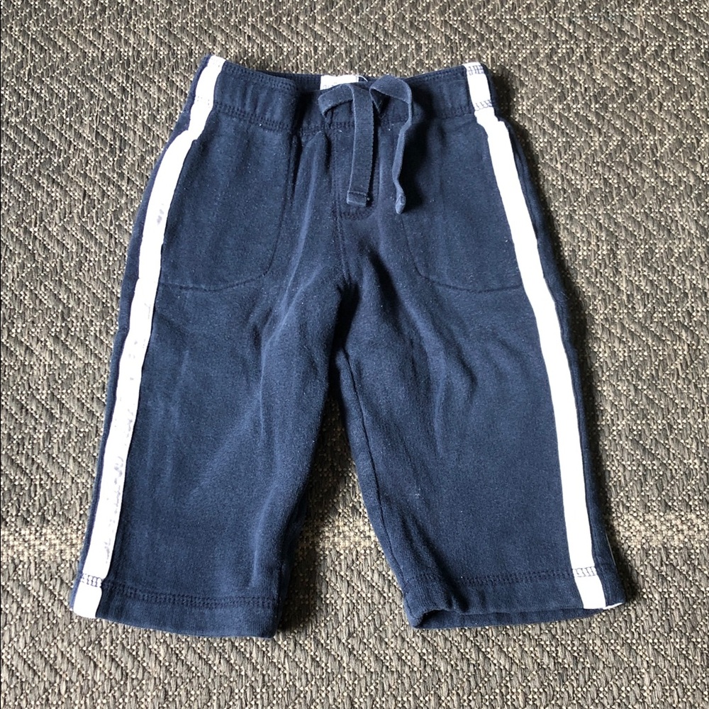 Old Navy Navy Blue Jogger Pants with White Side Stripes